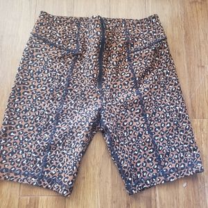Free People Leppard Biker Shorts